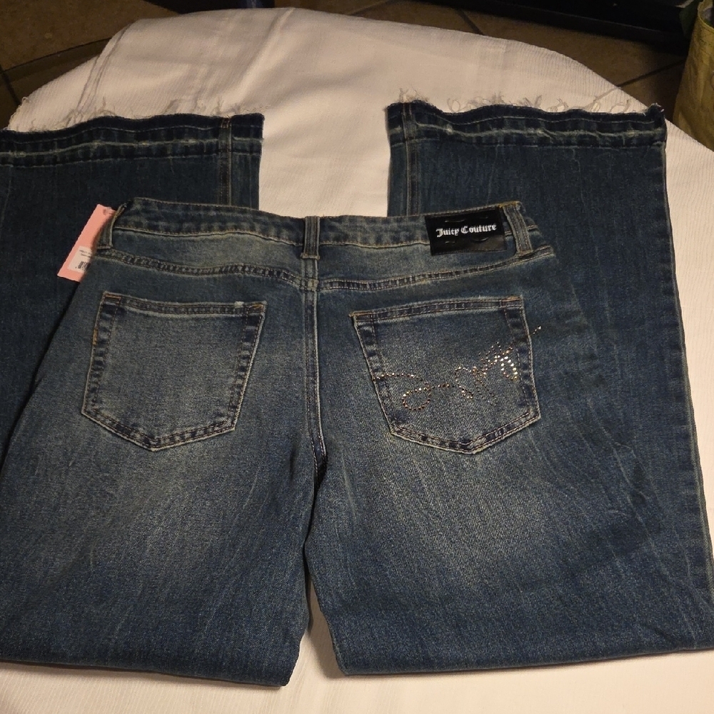 Juicy Couture Blue Wide Leg Jeans - Picture 5 of 6